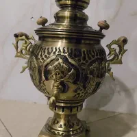 سماور زغالی  دکور سیاه قلم جهیزیه نو آکبند
