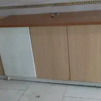 کابینت فلزی با درب لترون و سینک دوقلو