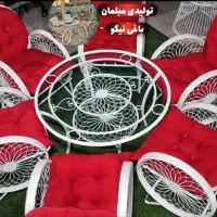 میز صندلی باغی/ طرح کالسکه/قیمت تولیدی|مبلمان خانگی و میز عسلی|چابکسر, |دیوار