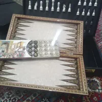 سنتور وتخته نردصنایع دستی و۲عددجام