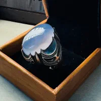 انگشتر عقیق کبود یمن