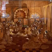 تابلو معرق چهل درویش ابعاد بسیار بزرگ