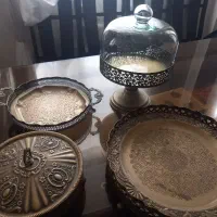 لوازم پذیرایی ظروف منزل نو در حد نو ظرف اجیل یلدای