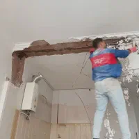 گچکاری گچ کار.نصب دیوارگچی تخریب اپن بنایی بنا