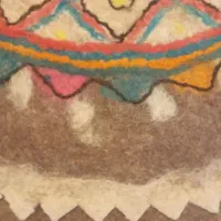 قالیچه نمدی قدیمی|گلیم، جاجیم، گبه|اصفهان, خانه اصفهان|دیوار