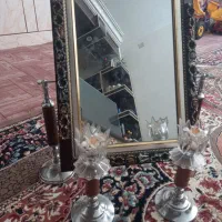 آینه و شمعدان در حد نو