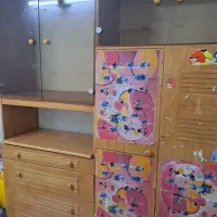 کمد بچه دو تکه دارای کشو  و سالم