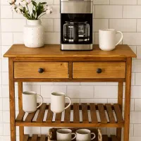 کافی بار عرض ۸۰ دو کشو دوطبقه