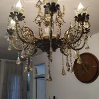 لوستر برنجی ۸ شاخه|لوستر و چراغ آویز|چهاردانگه (تهران), |دیوار