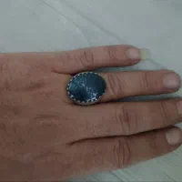 انگشتر حدید حکاکی نقره