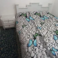 تخت خواب یک عدد آینه دراور پاتختی کفی چوبی|تخت و سرویس خواب|نیشابور, مسکن مهر نور|دیوار