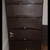 فایل ۵ کشو پلاستیکی با رویه چوب