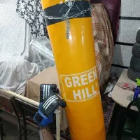 کیسه بوکس GREEN HILL 120CM و دستکش در حد نو
