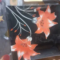 سینی سرو  آیینه ای طرح دار شیک|ظروف سرو و پذیرایی|شیراز, میانرود|دیوار
