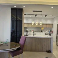 کابینت پلکانی هایگلاس + طرح چوب