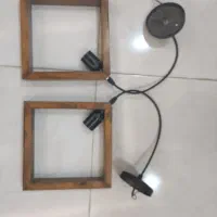 چراغ آویز چوبی لوستر زیرقیمت