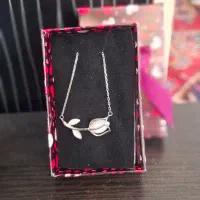 گردنبند نقره باسنگ ماه
