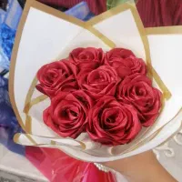 گل و دسته گل رز ، روبانی ، هدیه ای ماندگار|گل مصنوعی|کرمان, |دیوار