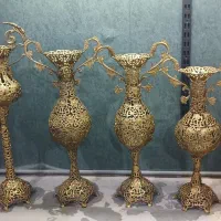گلدان و میوه خوری توری برنجی برنز