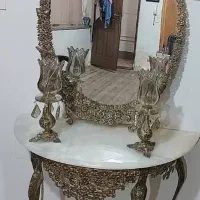 آینه شمعدانی برنز