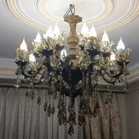 لوستر برنجی ۸ شاخه