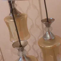 لوستر شیشه و چوب
