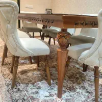 میز ناهارخوری ۸نفره سالم و شیک چوب راش وصندلی لمسه|میز و صندلی غذاخوری|تهران, گلاب دره|دیوار