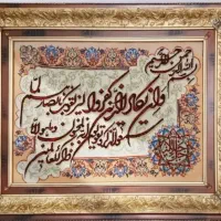 تابلو فرش دست بافت تبریز گل ابریشم