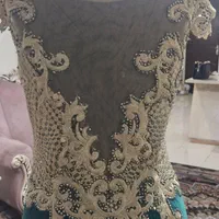 لباس مجلسی مدل ماهی سایز ۴۲-۴۴ سبز درباری|لباس|شیراز, ریشمک|دیوار