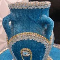 میزخاطره با سرویس سفالی روکش مخمل|صنایع دستی و سایر لوازم تزئینی|ابهر, |دیوار