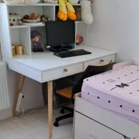 تخت خواب دونفره کشویی، کامپیوتر کامل ،میز