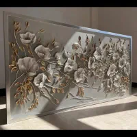 تابلوی گل های برجسته