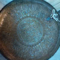 سینی قدیمی ونفیس|کلکسیون اشیاء عتیقه|کازرون, |دیوار