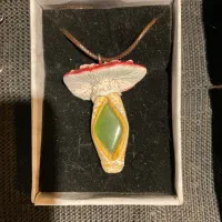 گردنبند خمیری با سنگ