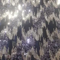 پارچه مخمل پولک دار دو متر ونیم نو نو|لباس|سلماس, |دیوار