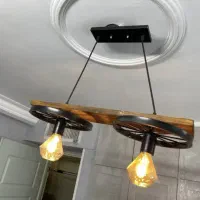 لوستر ترکیب چوب وفلز|لوستر و چراغ آویز|تهران, امیرآباد|دیوار