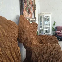 مبلمان سلطنتی تمیز نو نو همراه کاور پارچه ای|مبلمان خانگی و میز عسلی|فولادشهر, A2|دیوار