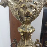 قلیان برنجی کنده کاری وزن برنج سنگین سر شیر|صنایع دستی و سایر لوازم تزئینی|تهران, زرکش|دیوار