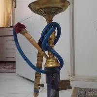 قلیان تنه برنجی آبندی شده طعم دوسیب آلوبالو