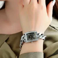 ساعت کارتیر مربع زنانه رنگ بندی متنوع ژاپن