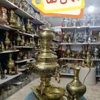 سماور قلمکاری dذغالی برنجیkj مسی گازیw زغالیxu7|سماور، چایساز، قهوهساز|اصفهان, دوطفلان|دیوار