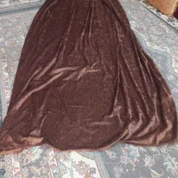 یک جفت پرده ورودی ویک عدد دستک به رنگ قهوه ای