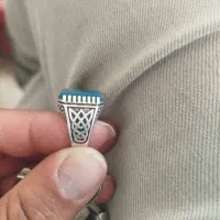 انگشتر عقیق سبز نقره