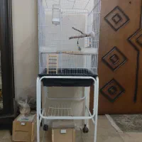 قفس بزرگ کاسکویی  سقف باز شو.     به همراه پایه