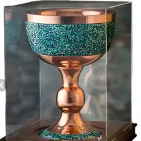 سنگاب مس فیروزه کوبی سایز ۲۸ با جعبه