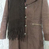 پالتو چهار خونه سایز ۴۲ و کاپشن سرمه ای