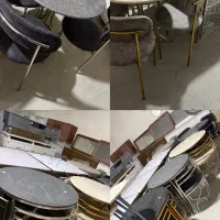 میز غذا خوری کم جا فلزی آبکاری فورتیک کار تهران