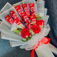 دسته گل روبانی باکس کادو