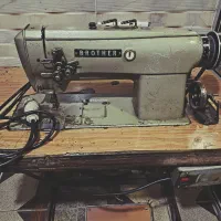 چرخ خیاطی صنعتی دو سوزنه BROTHER آلمانی  موتور اصل