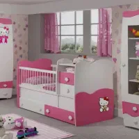 سرویس خواب دخترانه کیتی کاملا نو و سالم